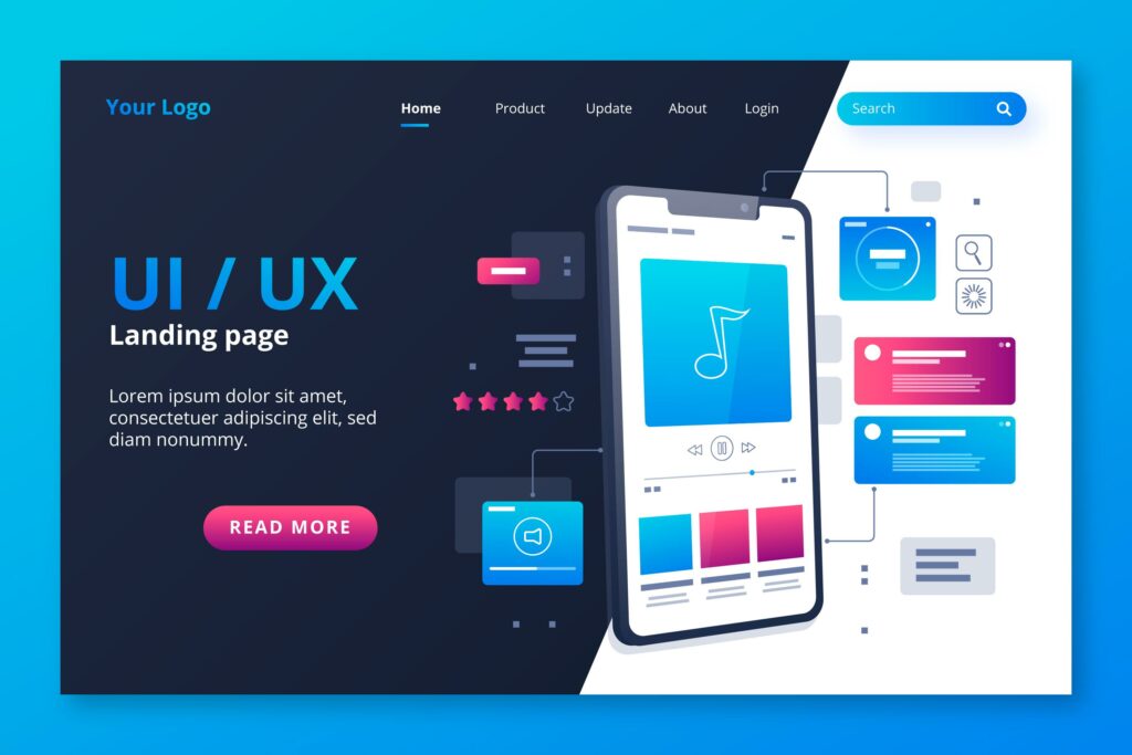 UX design template for developing a website
